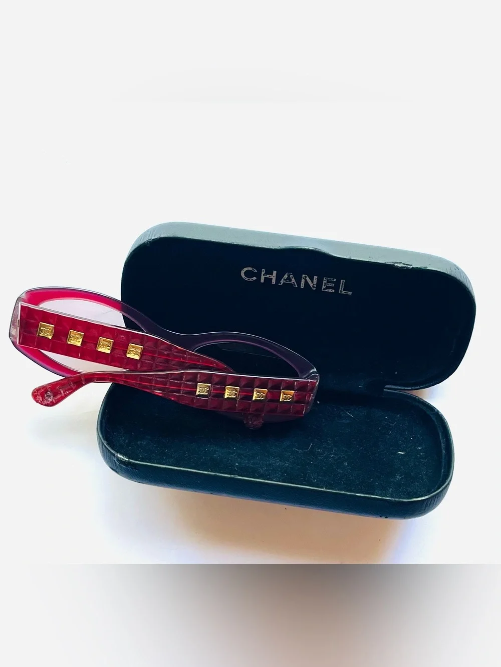 Chanel Vintage Chocolate Bar Quilted 5029 Womens Full Rim Eyewear Glasses - AS I